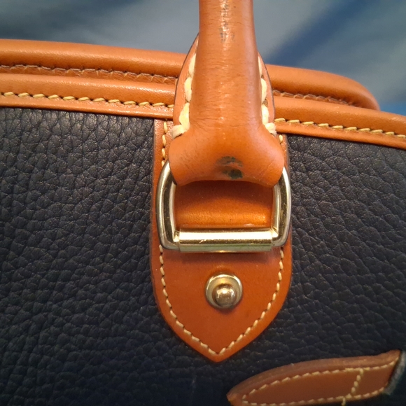 Dooney & Bourke Black and Tan Satchel with Structured Design - Picture 8 of 16